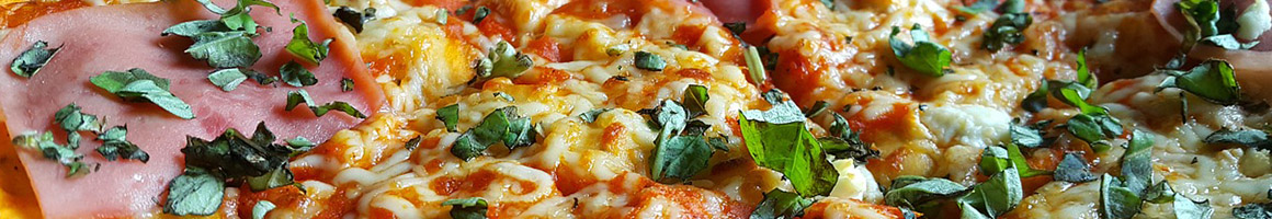 Eating Pizza at Michael's Pizza Romeoville restaurant in Romeoville, IL.